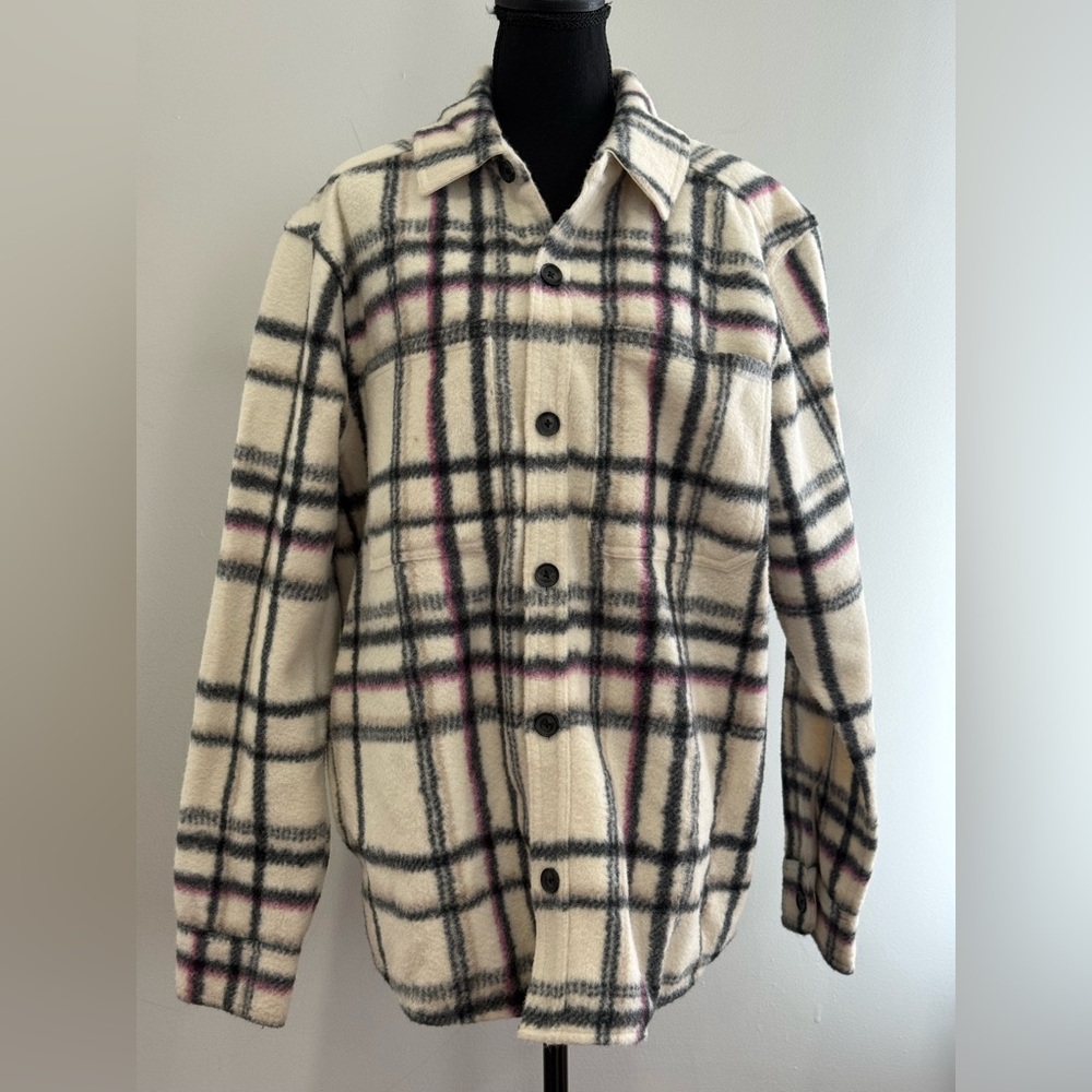 Alpine Design M Plaid Button-Up Jacket w Pockets 581